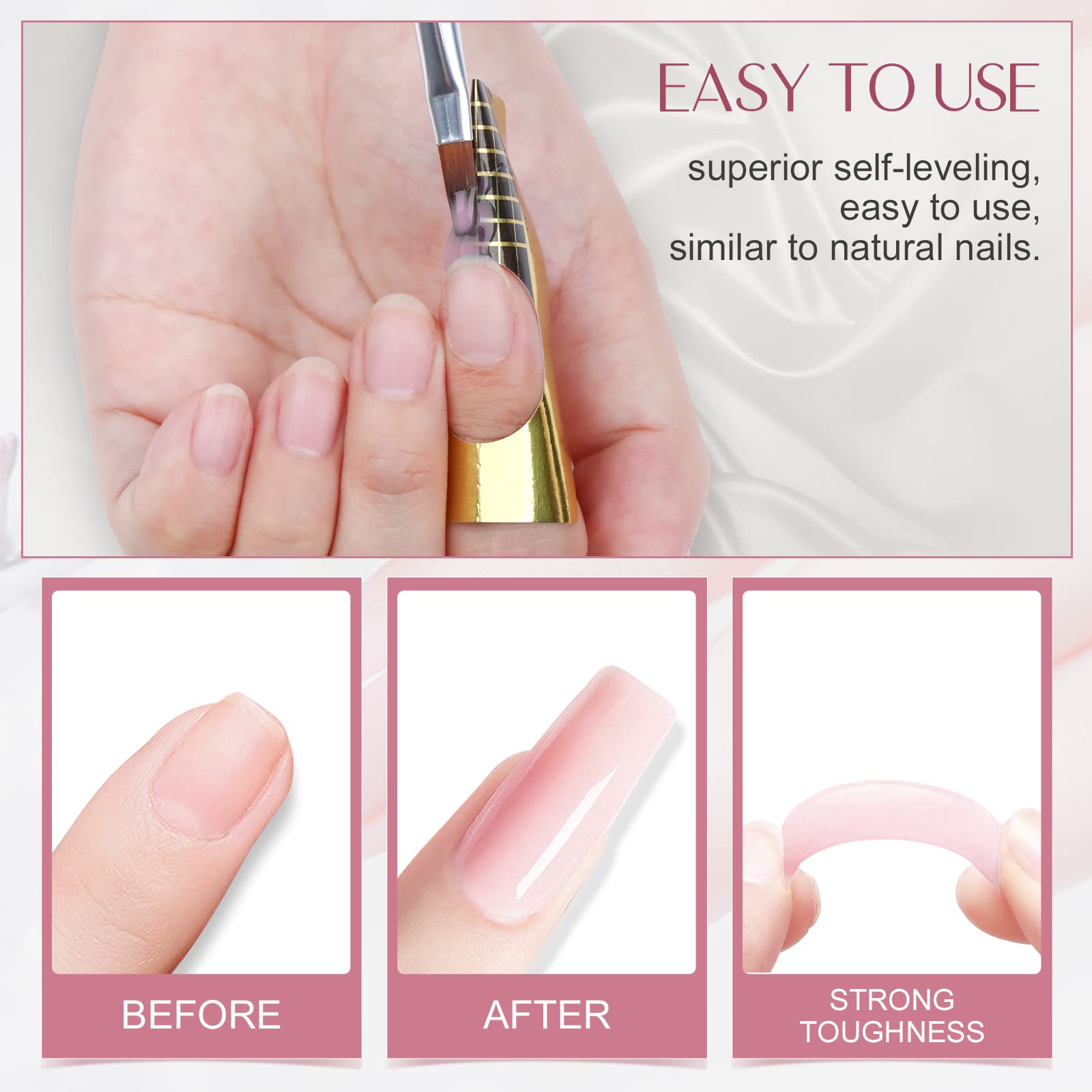 SAVILAND builder nail gel under UV LED cure for lasting hardness