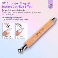 SAVILAND cat eye magnet burlywood double-headed design for quick cat-eye effects.