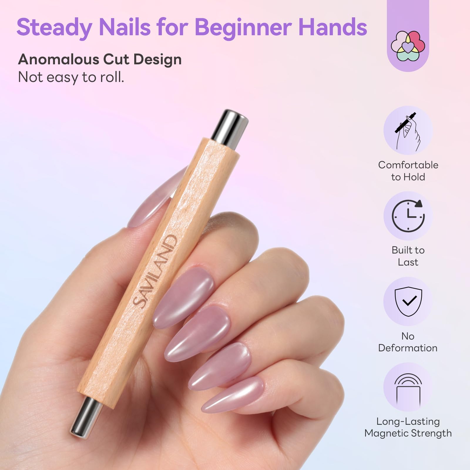 SAVILAND cat-eye magnet ideal for home use with salon-ready nails.