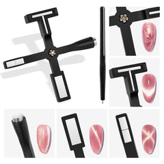 SAVILAND cat-eye magnet set front view shows 5-in-1 precision for nail art.
