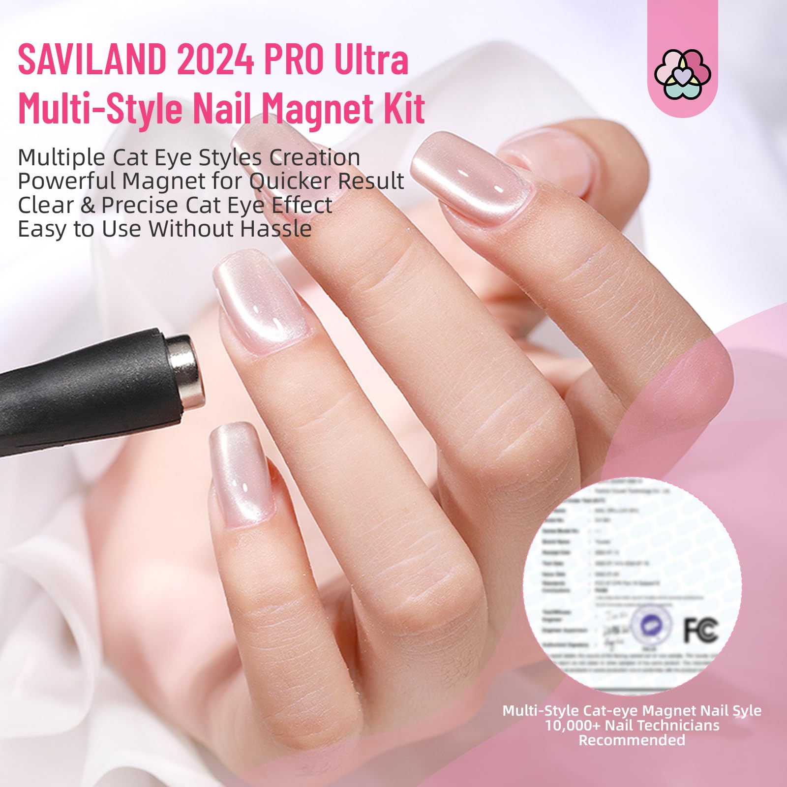 SAVILAND cat-eye magnet silicone cover closeup shows durable protection.