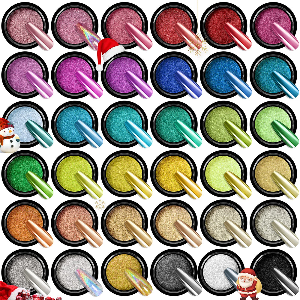 SAVILAND chrome nail powder collection with 36 colors for at-home salon-quality chrome nails