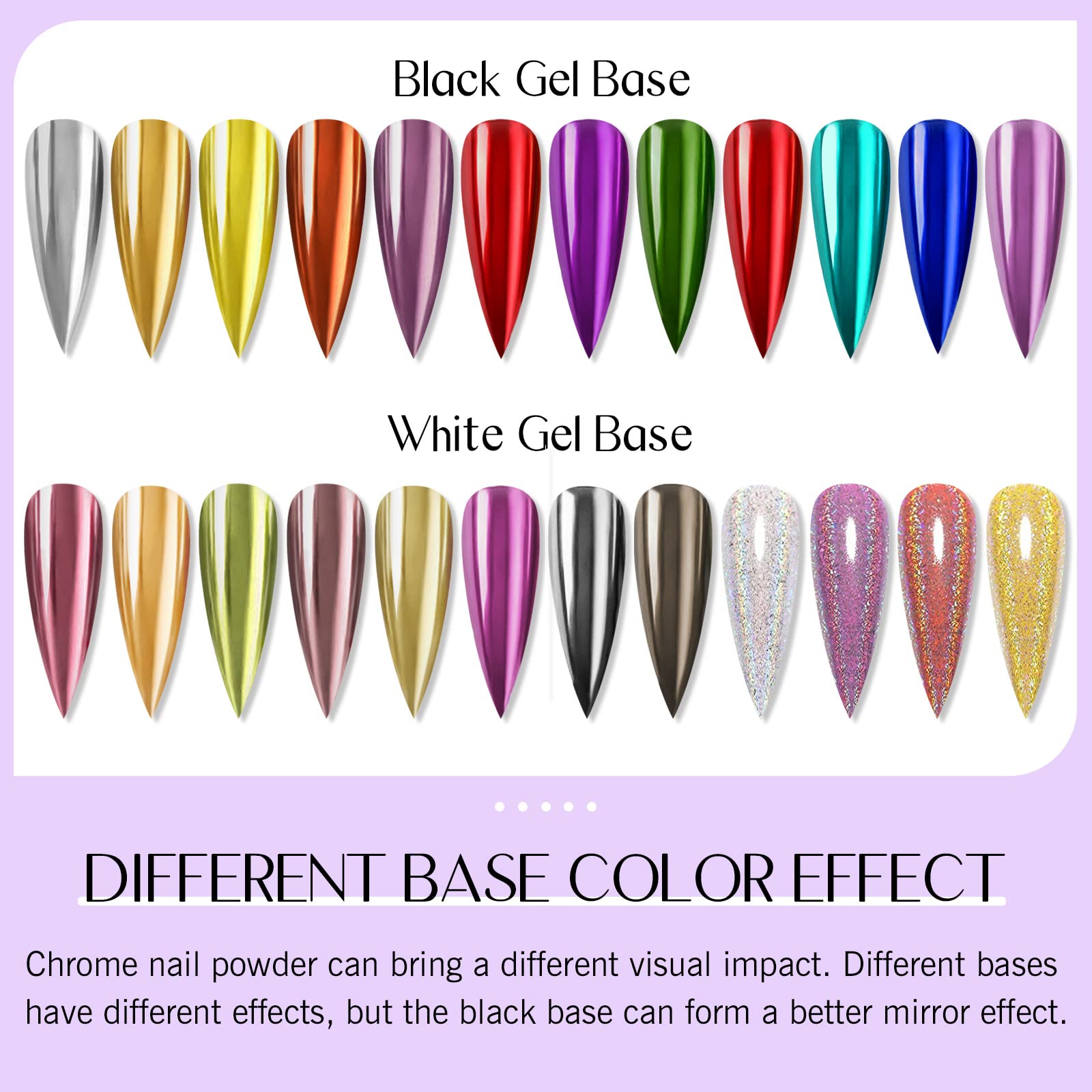 SAVILAND chrome nail powder mirror effect for stunning nails and easy DIY application.