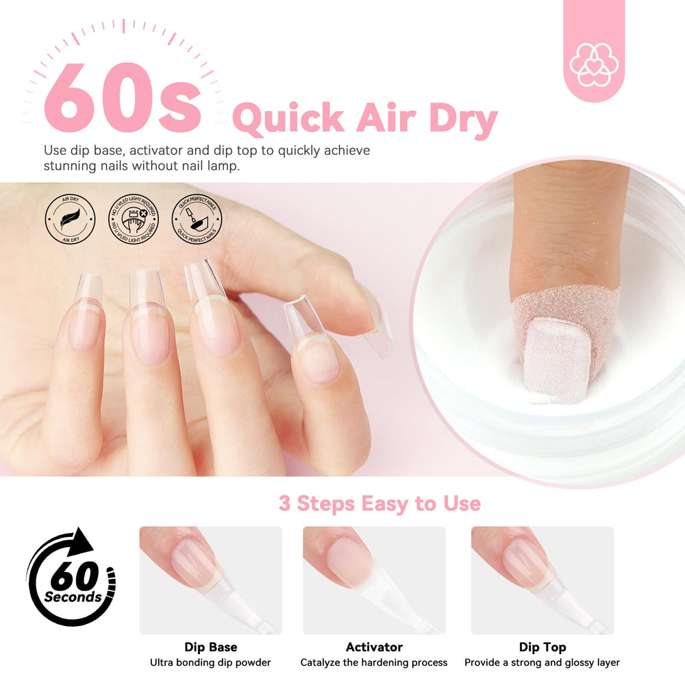 SAVILAND clear dip powder 60g packaging shot highlights big capacity