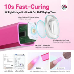 SAVILAND clip-desk-mount design keeps the lamp steady during at-home nails.