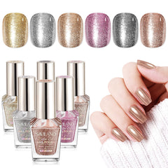 SAVILAND Color Artistry glitter nail polish set diamond shine for party-ready nails.