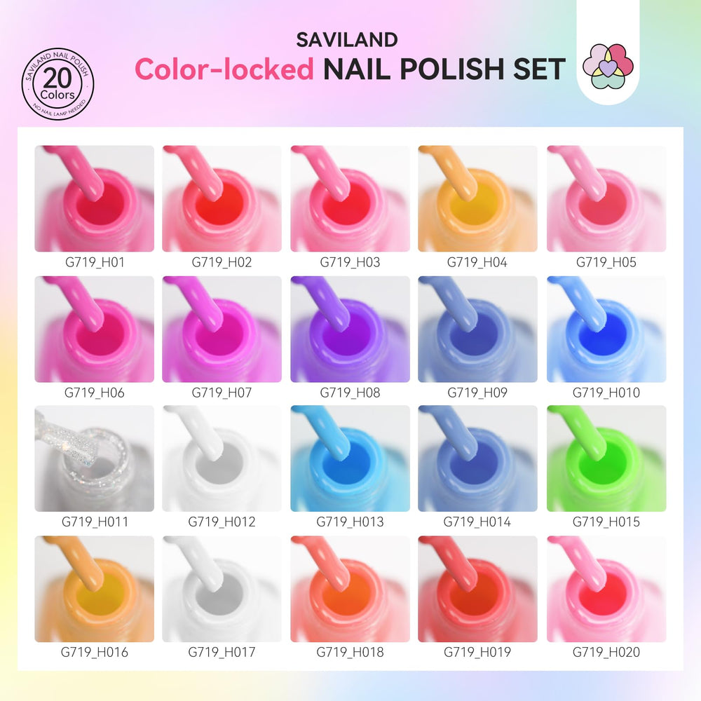 SAVILAND Color Artistry set 7-day wear swatches for long-lasting manicure insights