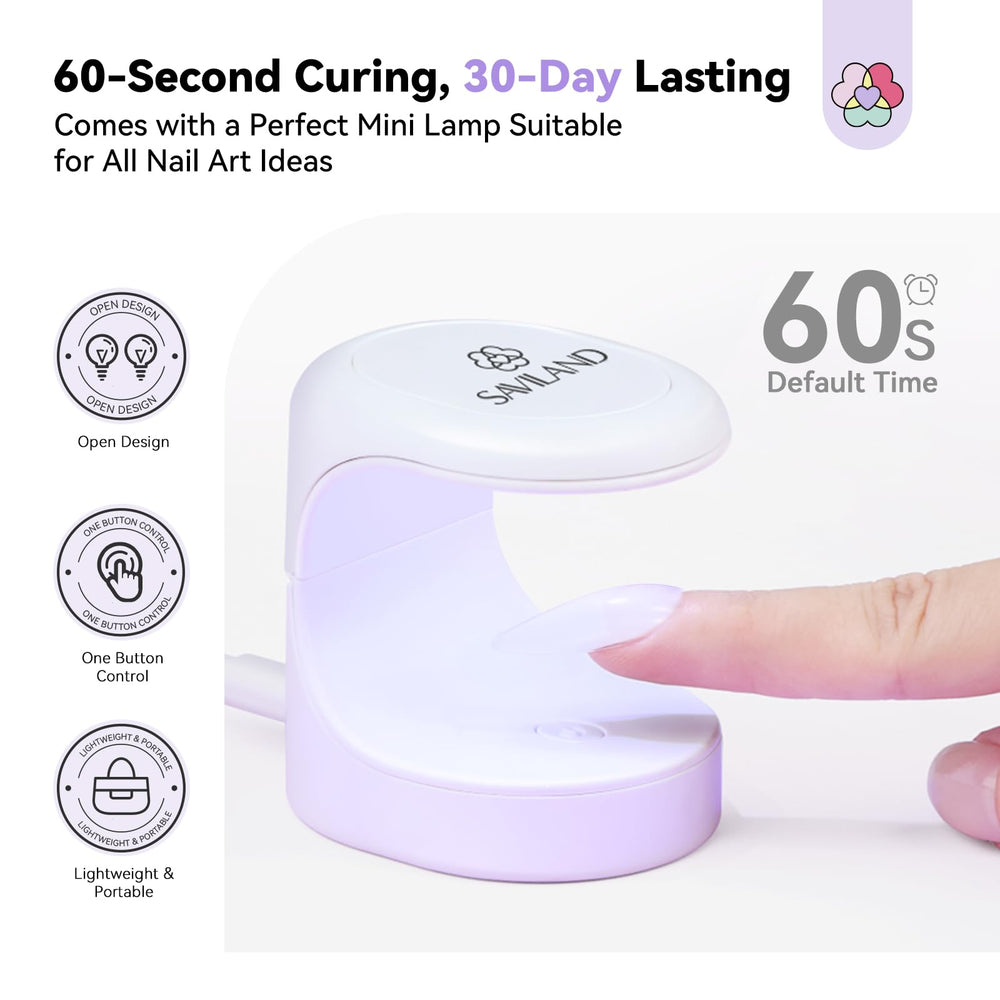 SAVILAND Complete Gel Nail Kit unlocks DIY salon-quality nail possibilities.