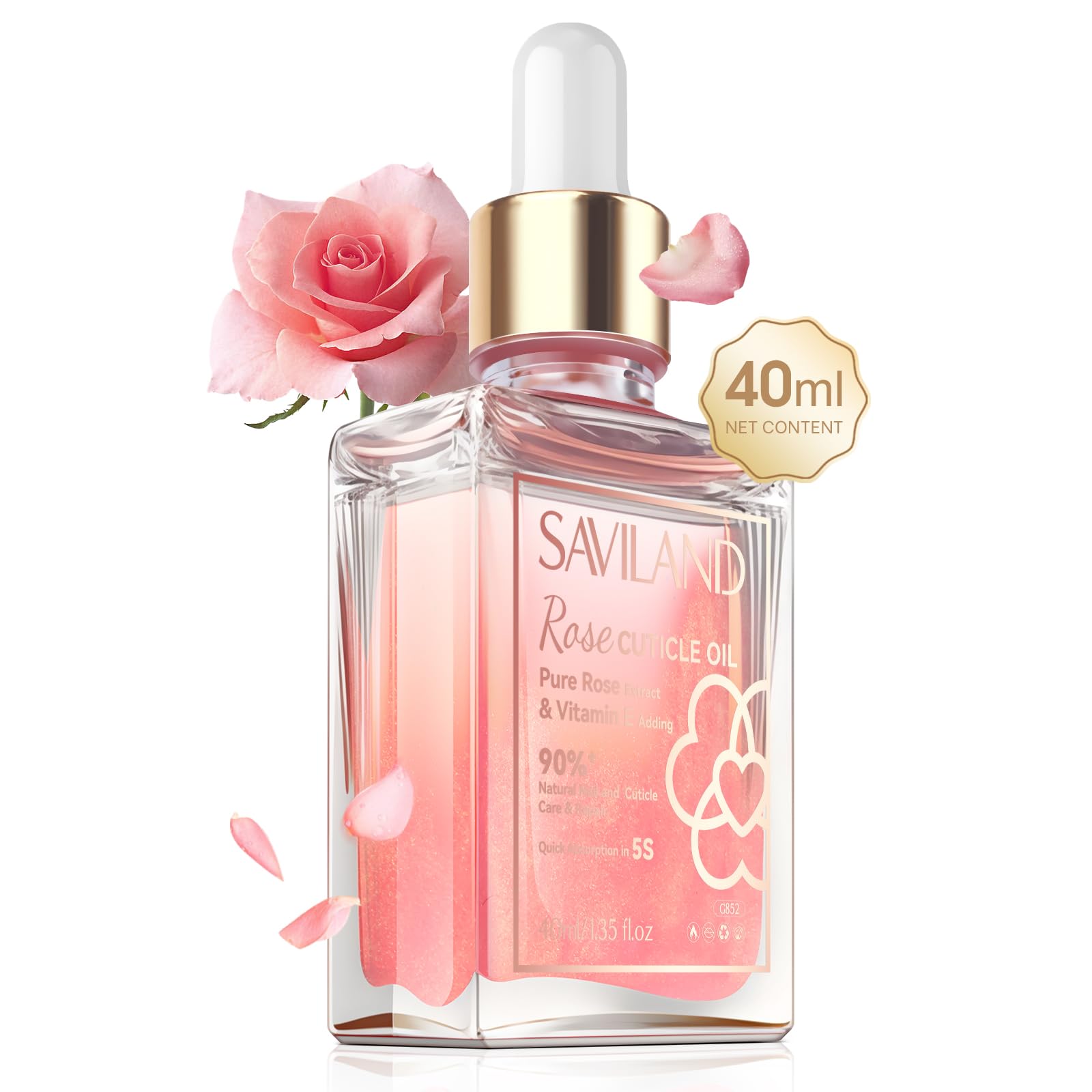 SAVILAND cuticle oil rosehip bottle providing deep hydration for dry nails.