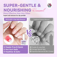 SAVILAND Cuticle Pusher for gentle residue lift after softening.