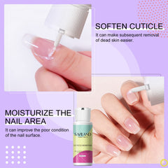 SAVILAND cuticle nipper tool in use demonstrates clean cut and safety