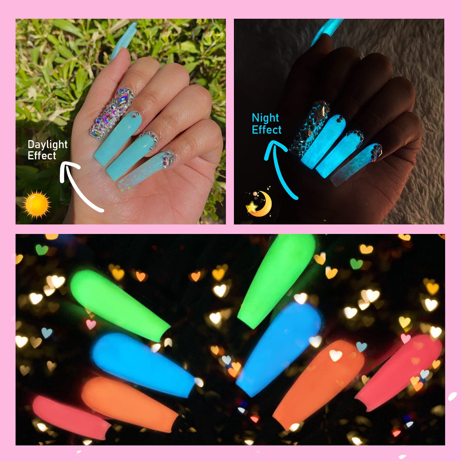 SAVILAND day-night neon polish collection shown for festive DIY nail art