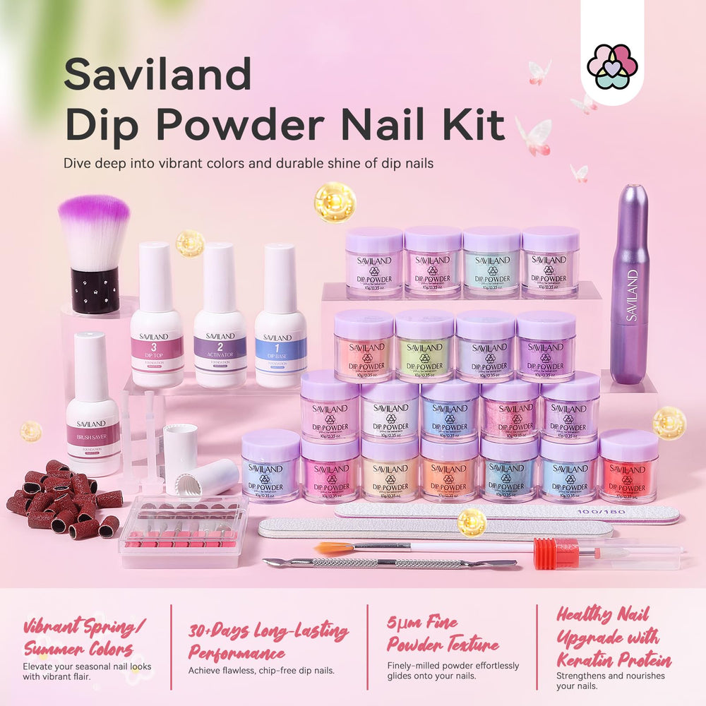SAVILAND drill heads array for precise filing and shaping during at home manicures