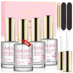 SAVILAND dip powder liquid set box packaging for beginner-friendly manicure