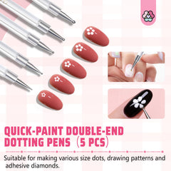 SAVILAND six-diameter dotting tips close-up for versatile nail designs