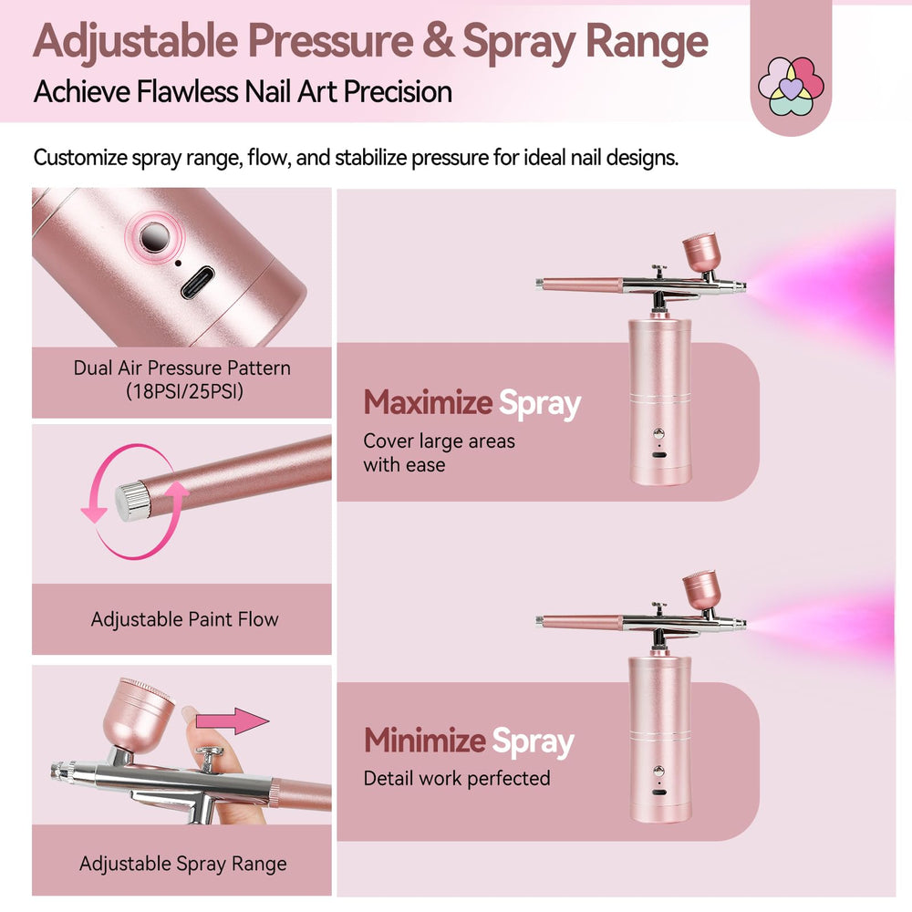 SAVILAND dual-mode airbrush gun supports flexible control for various effects.
