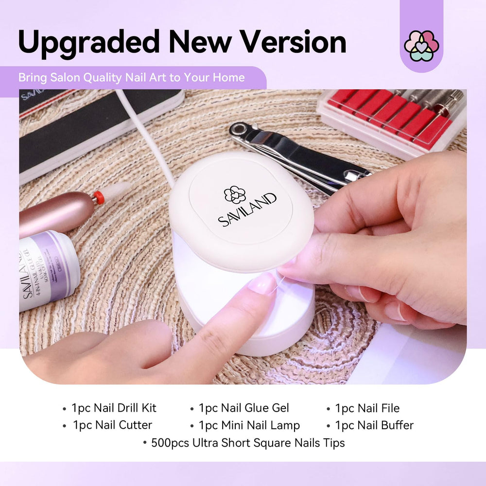 SAVILAND mini nail lamp in action for quick curing at home