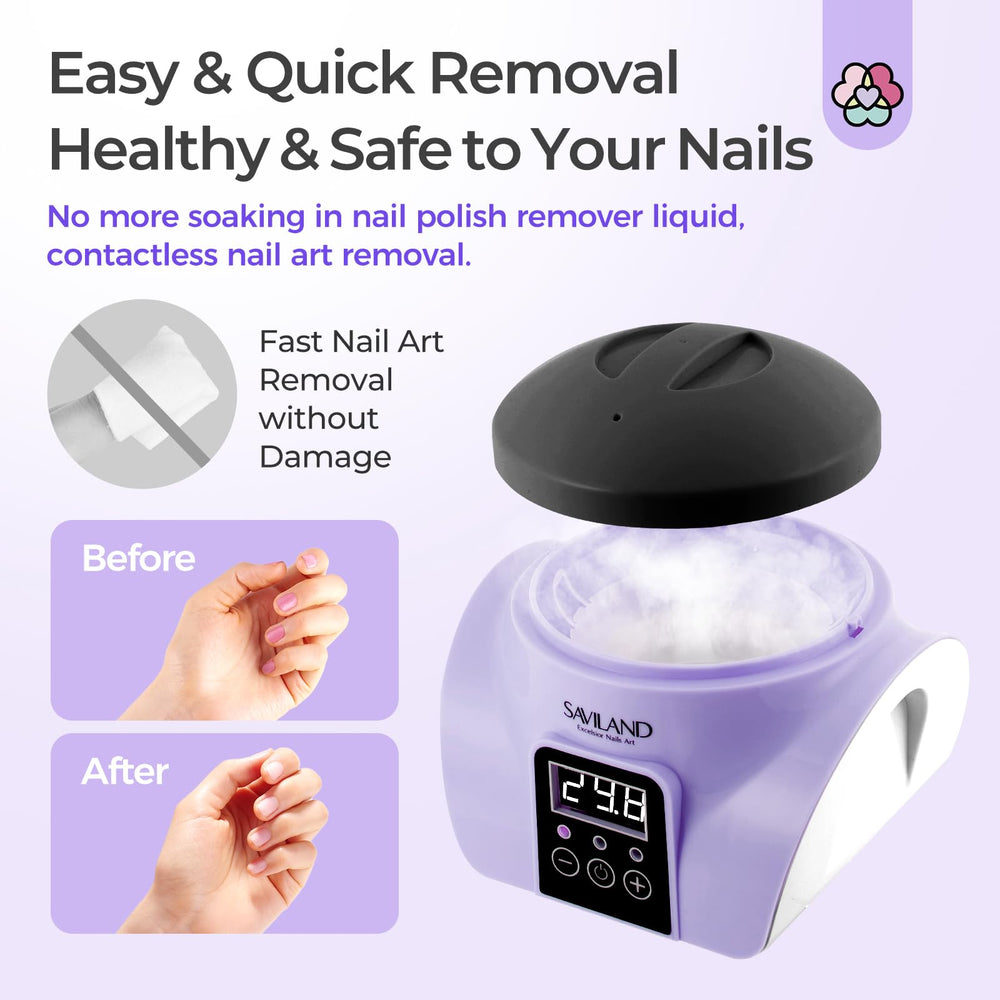 SAVILAND nail scraper included for efficient removal without harsh scrubbing