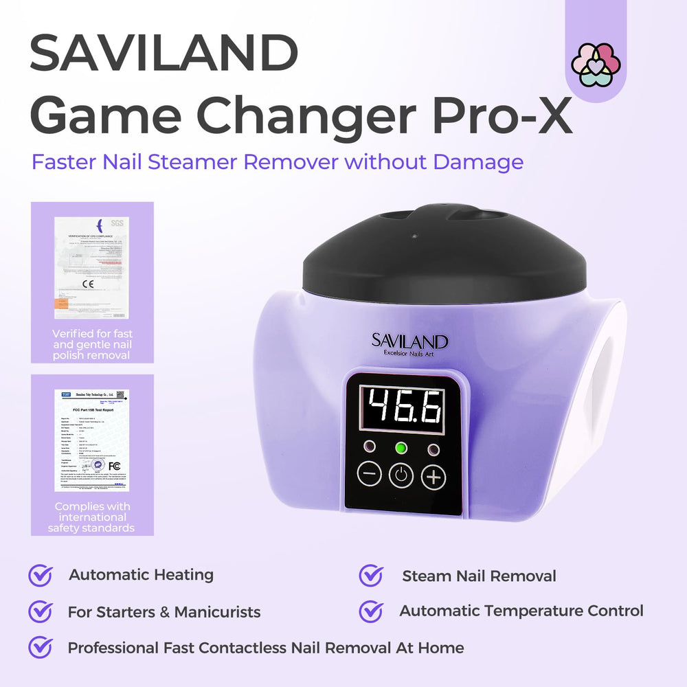 SAVILAND Essentials steam nail remover machine top panel with easy touch controls