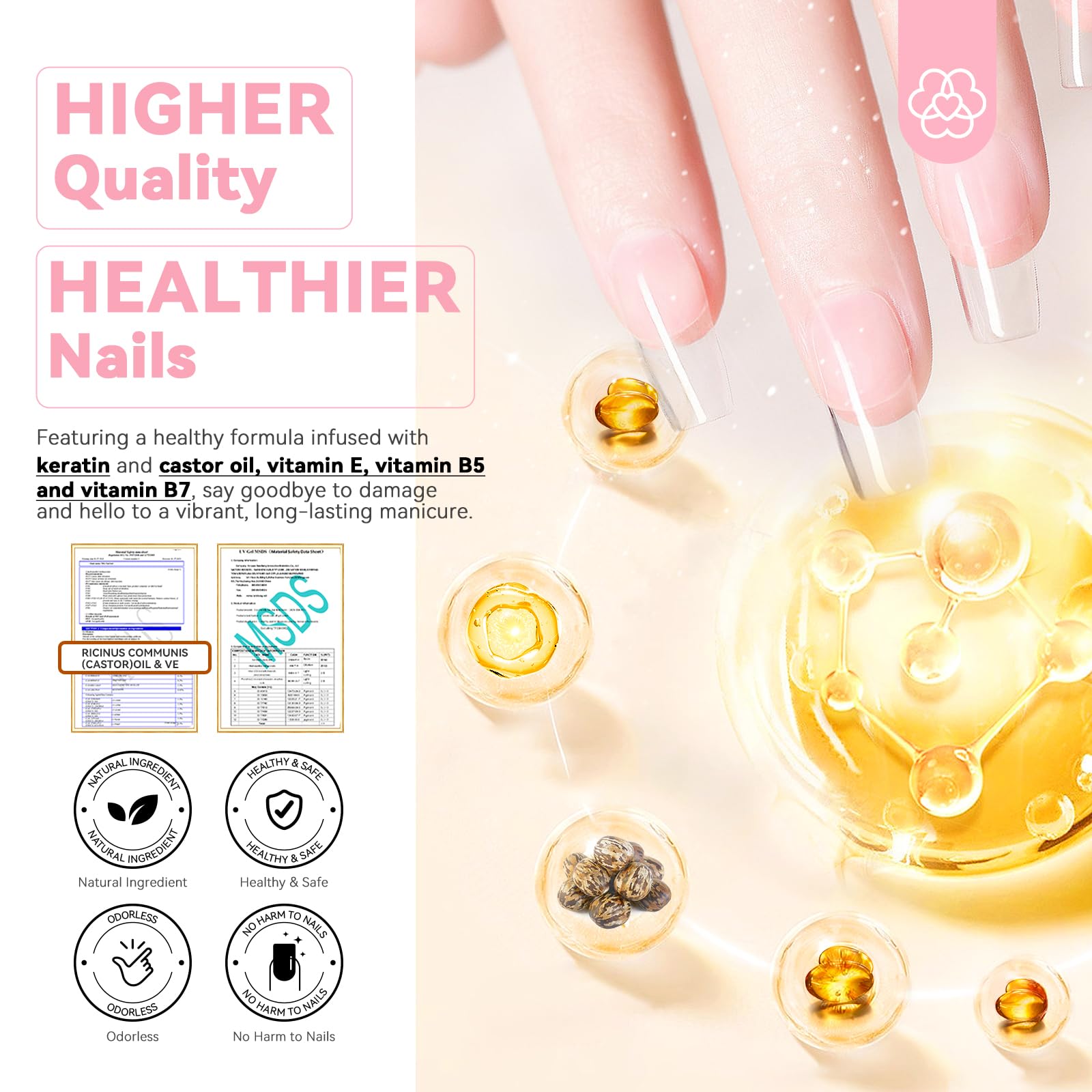 SAVILAND french manicure dip nails example demonstrates flawless finish