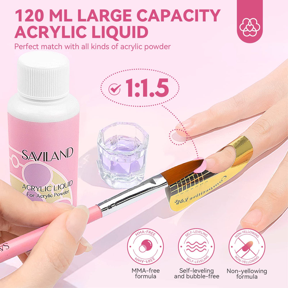 SAVILAND gel nail polishes in pink, white, and black for versatile designs.