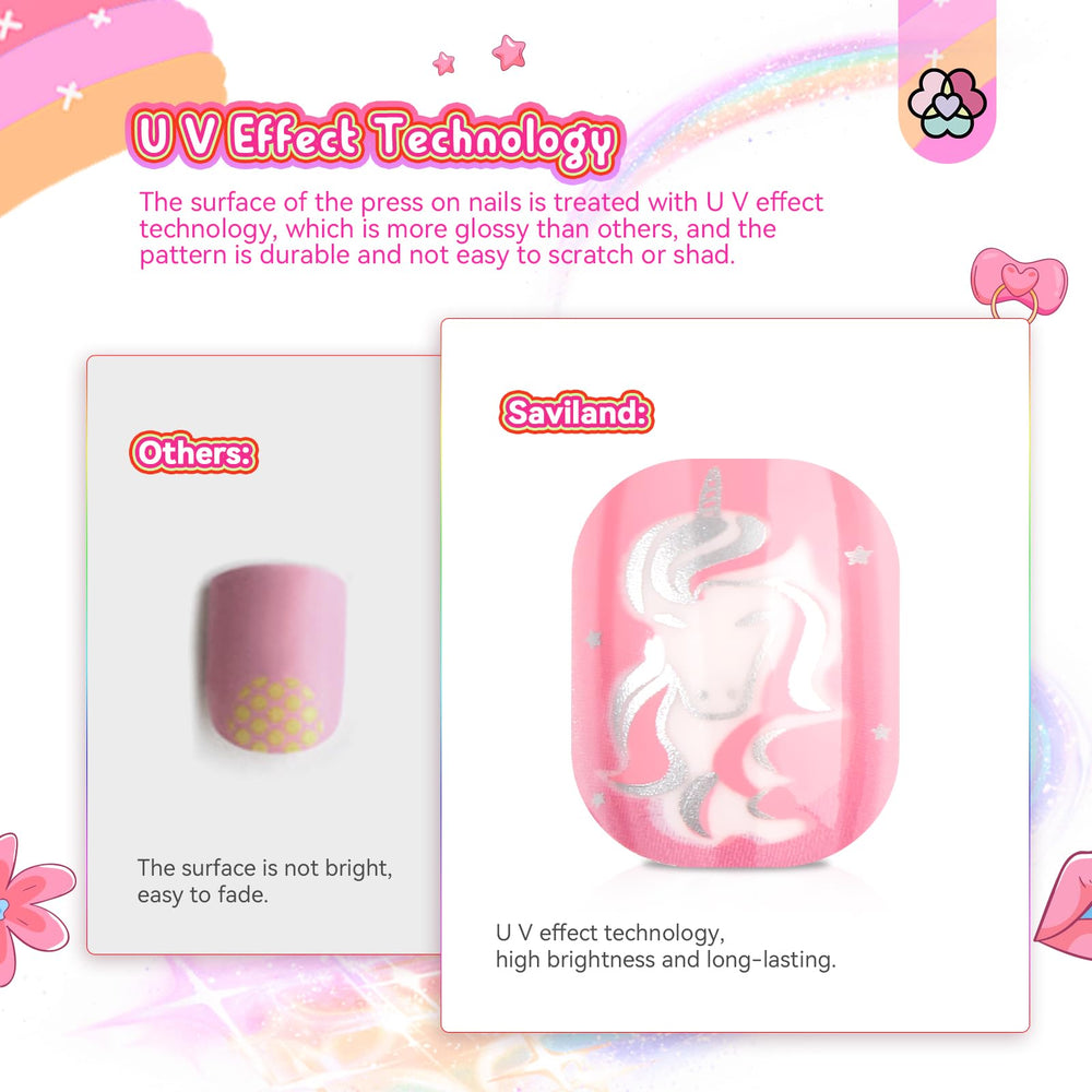 SAVILAND kids nails with vibrant colors and lasting shine.