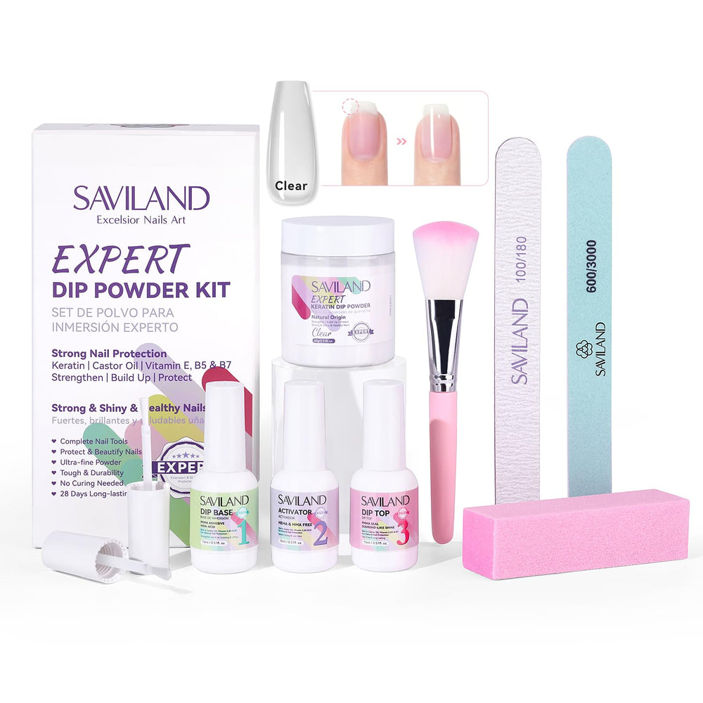 SAVILAND long-lasting manicure results with gloss top coat close-up