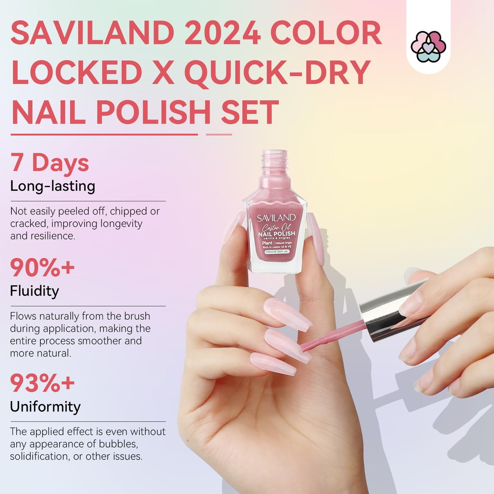 SAVILAND Long-lasting color resists fading for days of wear