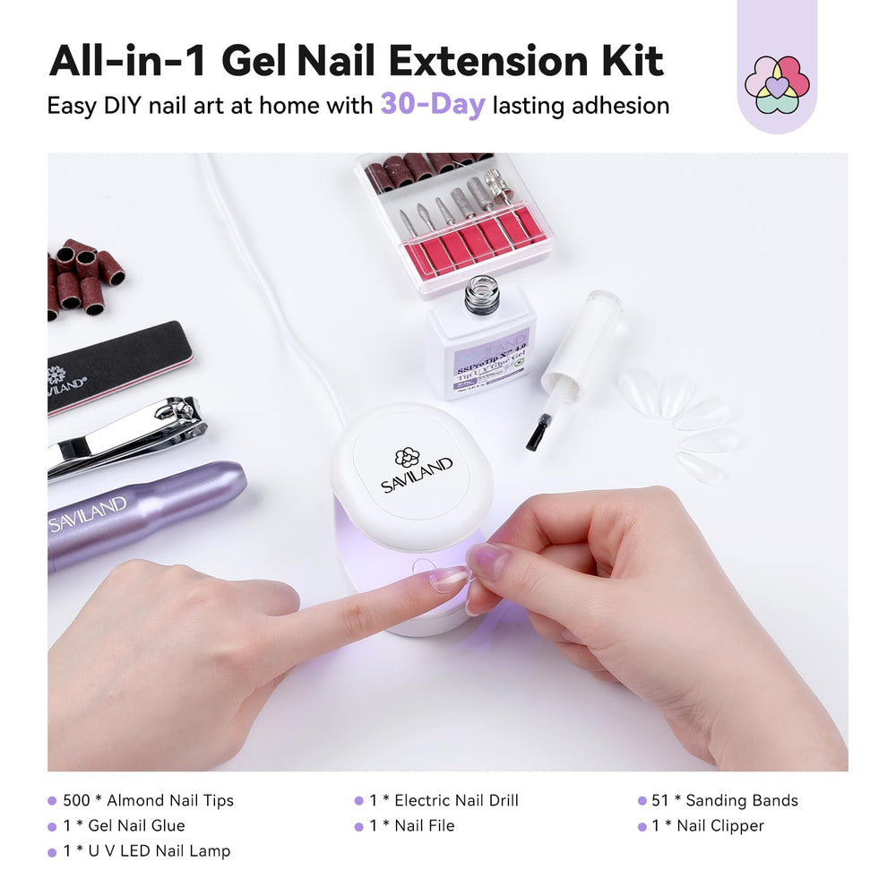 SAVILAND Mini Dual Light Nail Lamp evenly cures gel for quick home manicures.