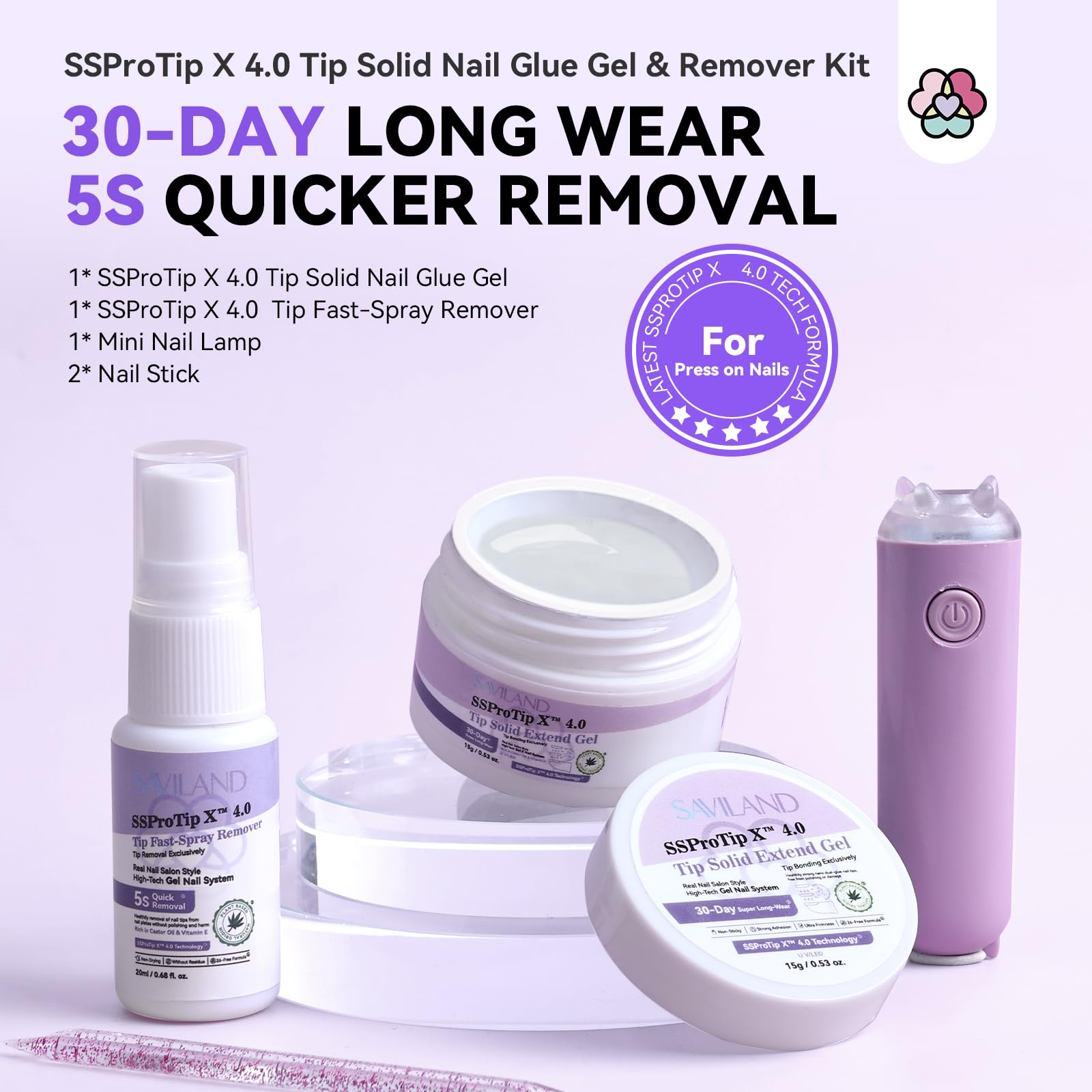 SAVILAND mini nail lamp quick cure in two minutes for strong tips