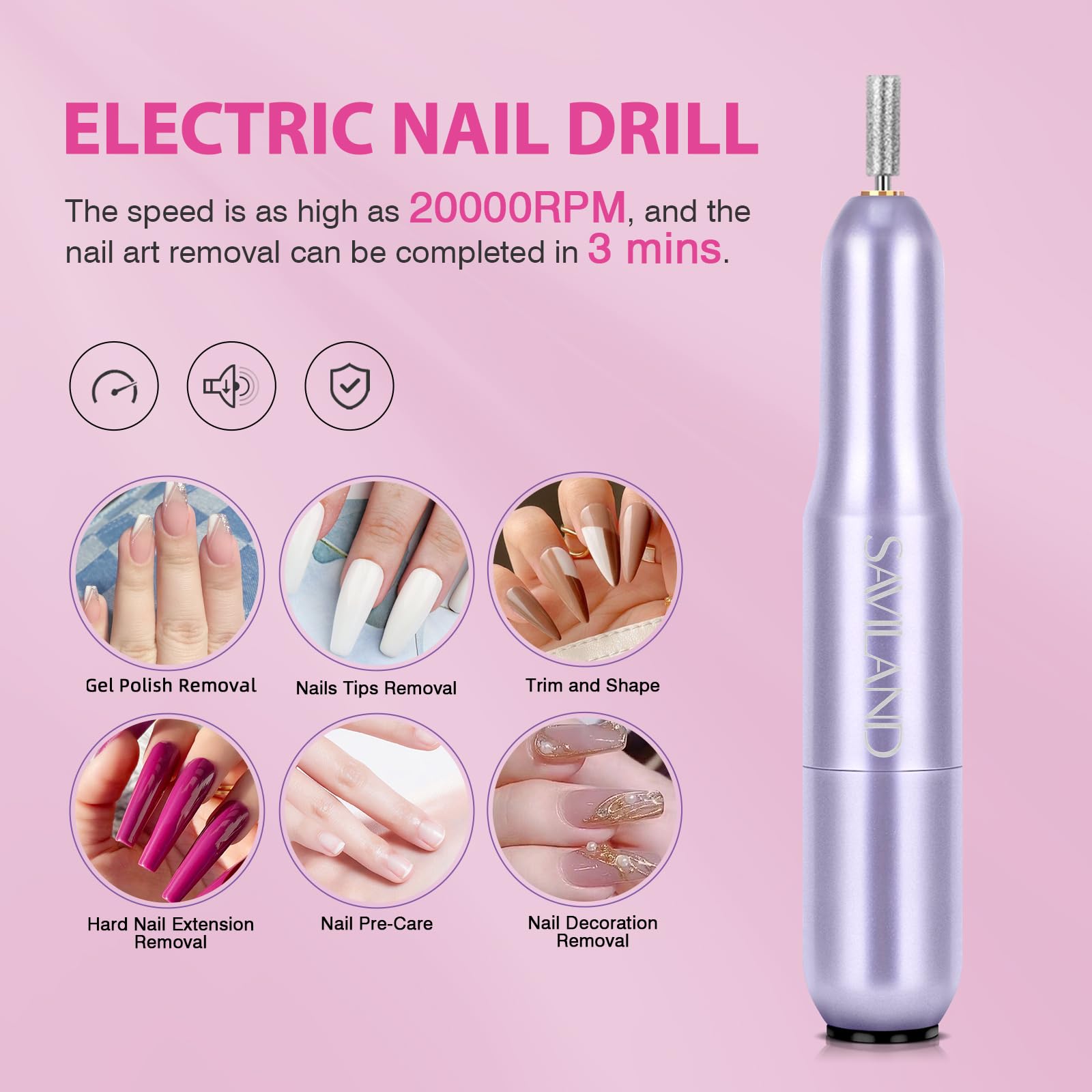 SAVILAND mini nail lamp for fast curing at home sessions