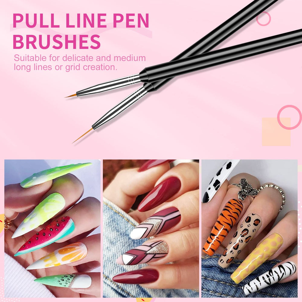 SAVILAND nail art brushes kit dotting ball ends for dots and accents