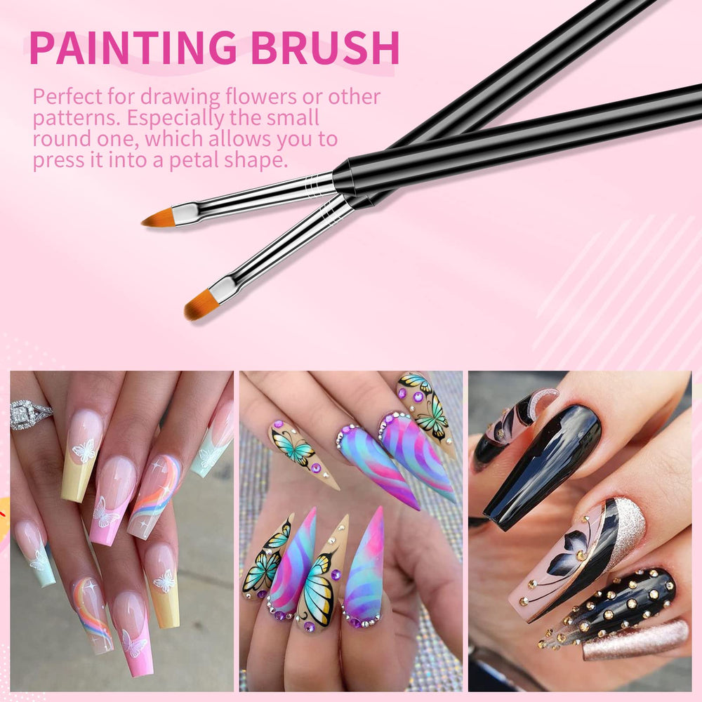 SAVILAND nail art brushes kit oblique brush for angled designs