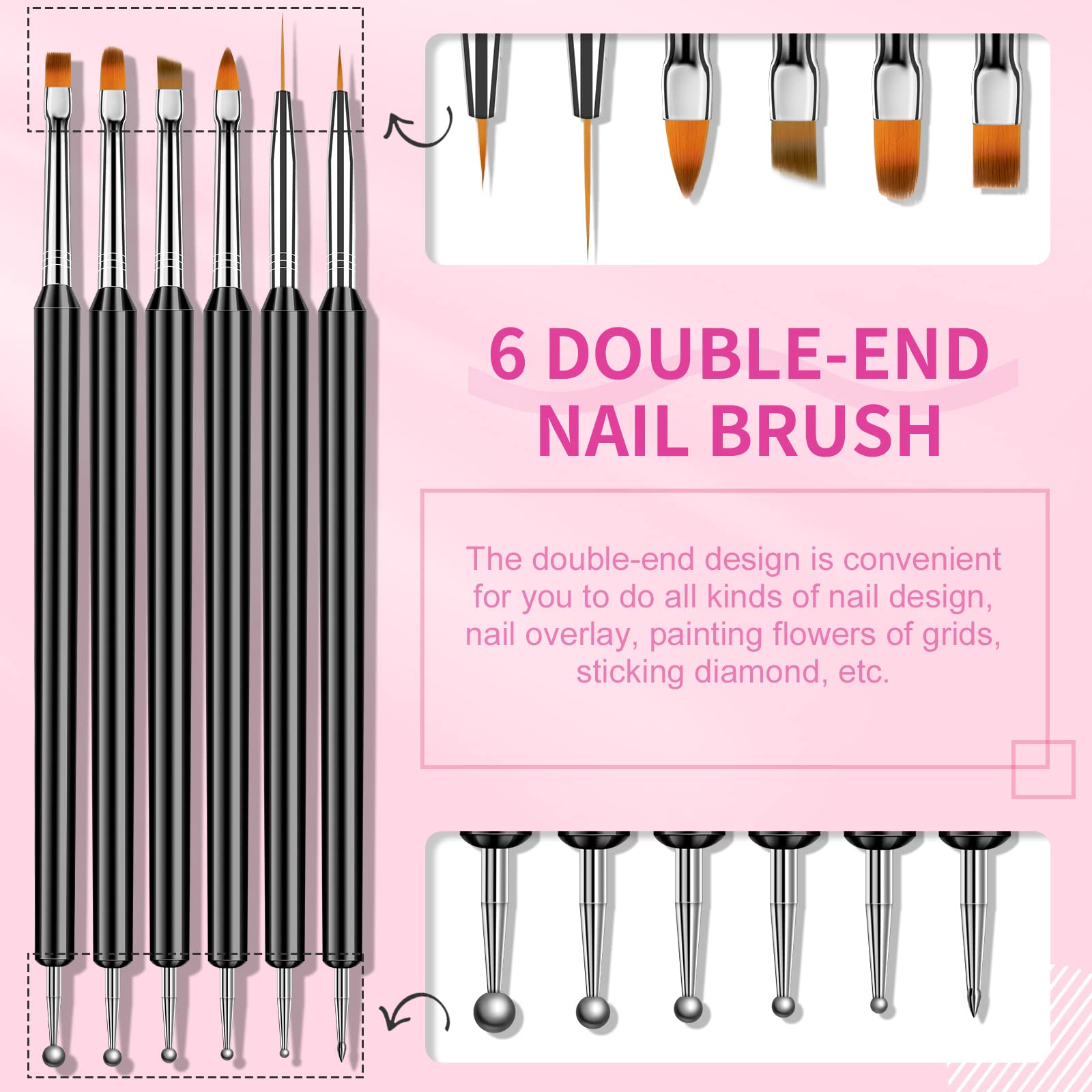 SAVILAND nail art brushes kit petal brush for delicate flowers