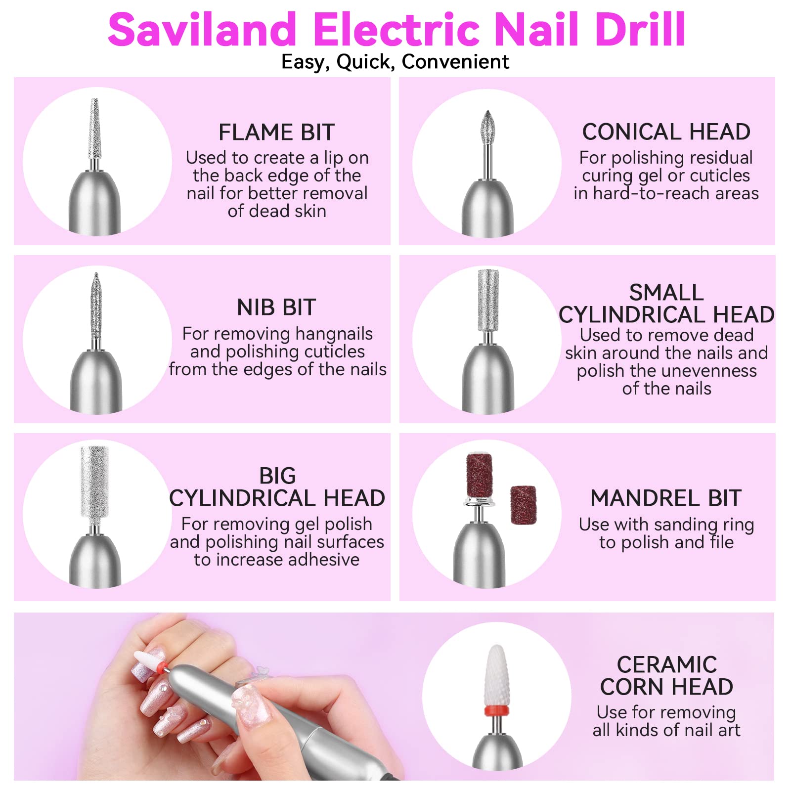 SAVILAND nail art decorations to enhance designs