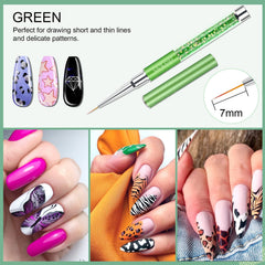 Saviland nail art liner brush 9mm for delicate patterns and precise accents