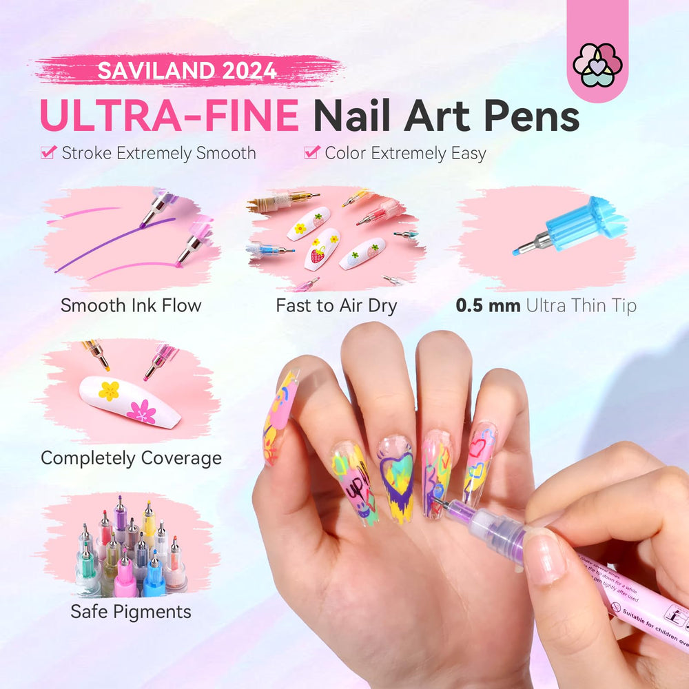 SAVILAND nail art at home delivering salon-like designs.