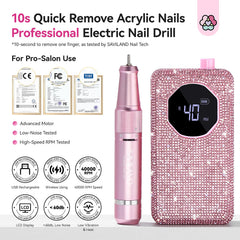 SAVILAND nail drill ergonomic pen handle enhances comfort during extended sessions.