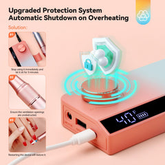 SAVILAND nail drill with overheat protection for safe, worry-free sessions.