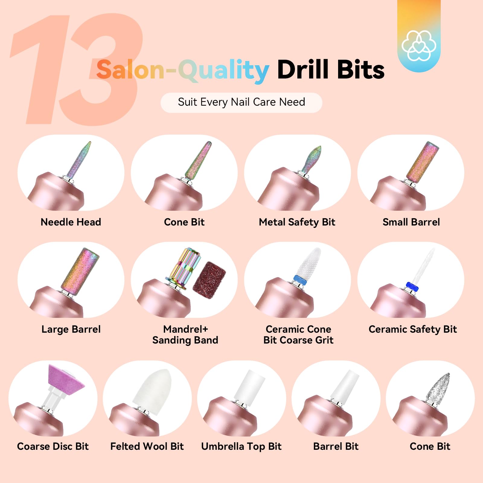 SAVILAND nail drill operates quietly for calmer at-home sessions.