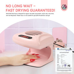 SAVILAND nail dryer cool air mode enables summer drying without heat