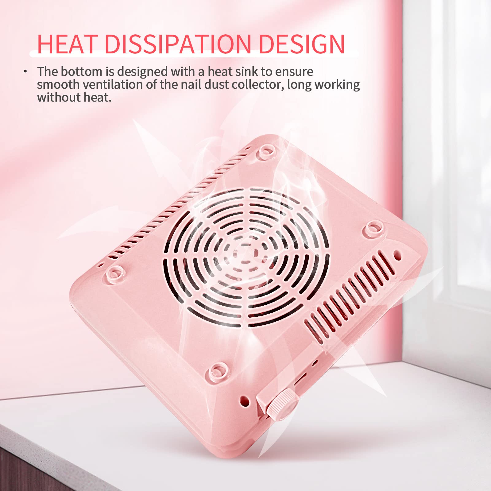 SAVILAND Nail Dust Collector adjustable suction enables personalized dust control.