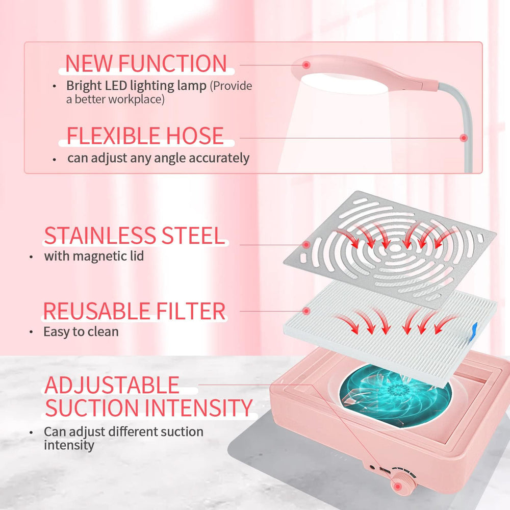 SAVILAND nail dust collector-heat-dissipation keeps the unit cool.