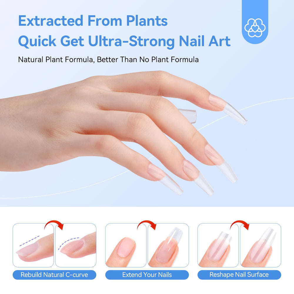 SAVILAND nail extension overlay shows sculpted, sturdy nails.