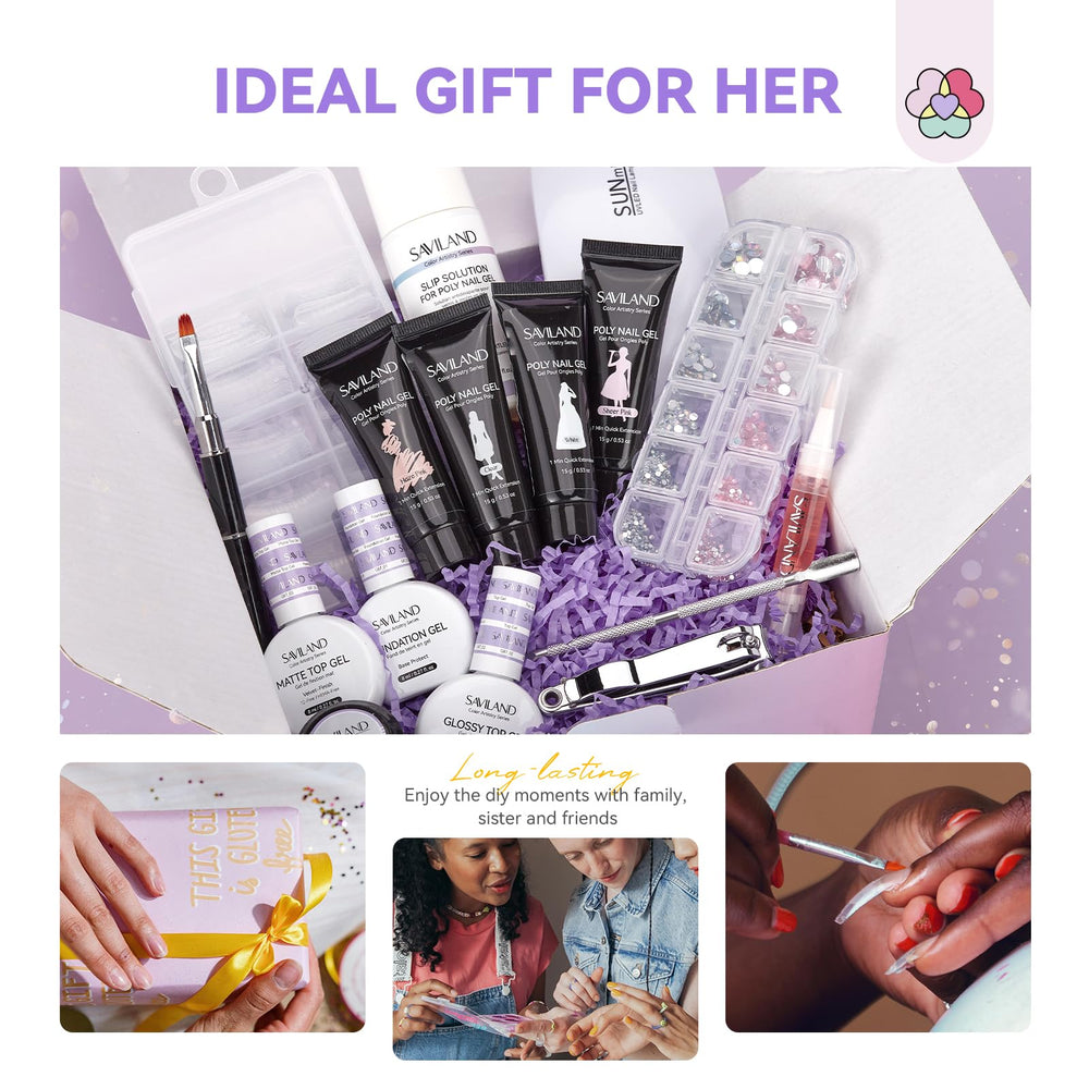 SAVILAND nail extension tool set supports precise nail building at home