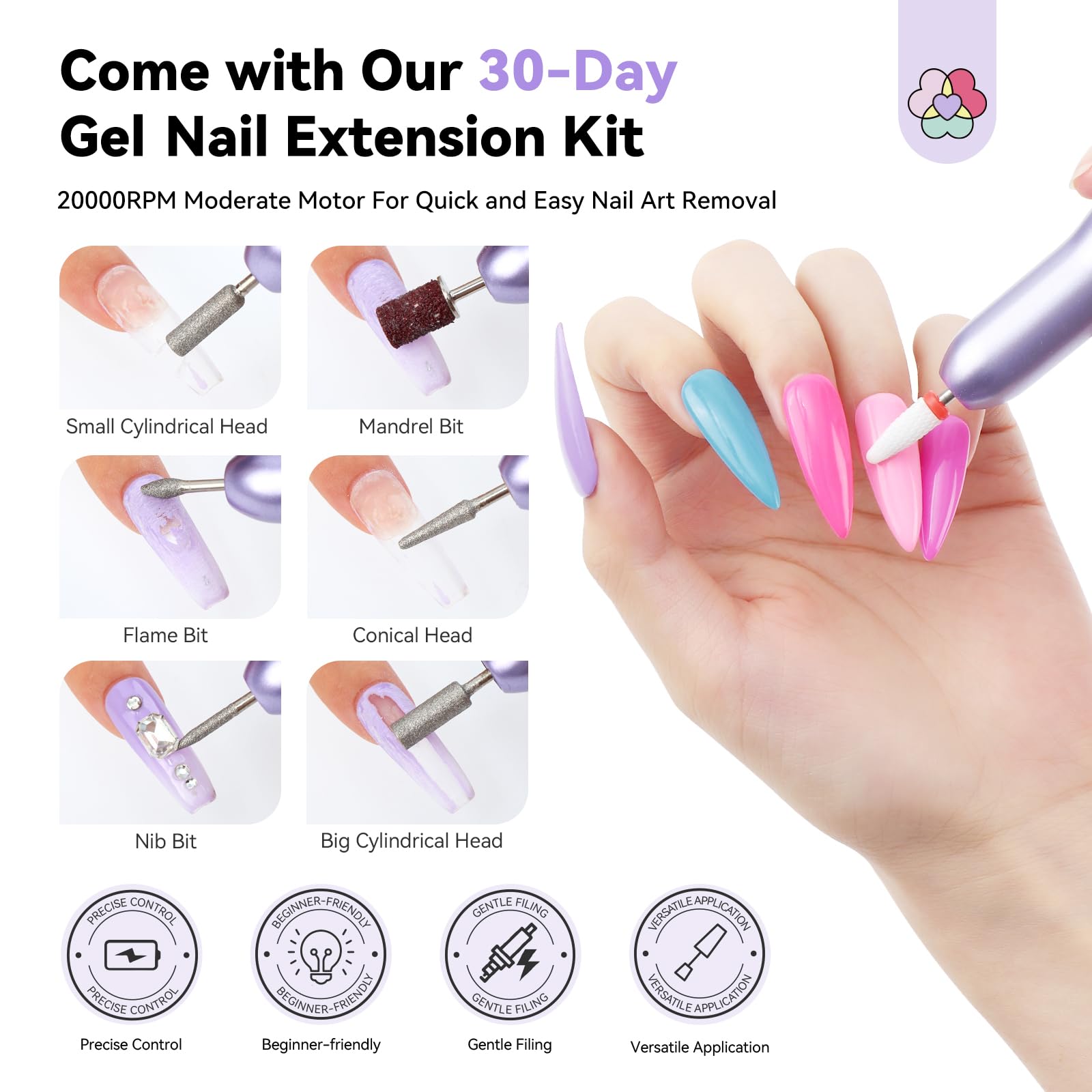SAVILAND Nail File enables smooth shaping for precise nail art results.