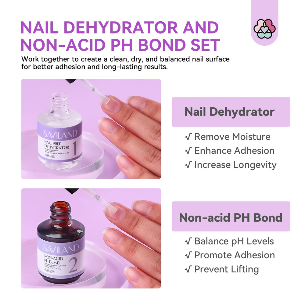 SAVILAND nail forms and tips with dappen dish support easy shaping and filing.