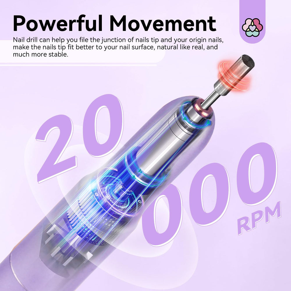 SAVILAND electric nail drill reaches up to 20,000 RPM for efficient shaping