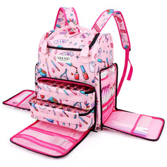 SAVILAND nail polish organizer bag top-compartment keeps your lamp within reach