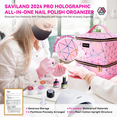 SAVILAND interior setup shows compartments keeping bottles upright and organized.